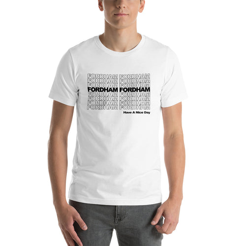 Fordham on Repeat // Unisex T-Shirt - Black Lettering